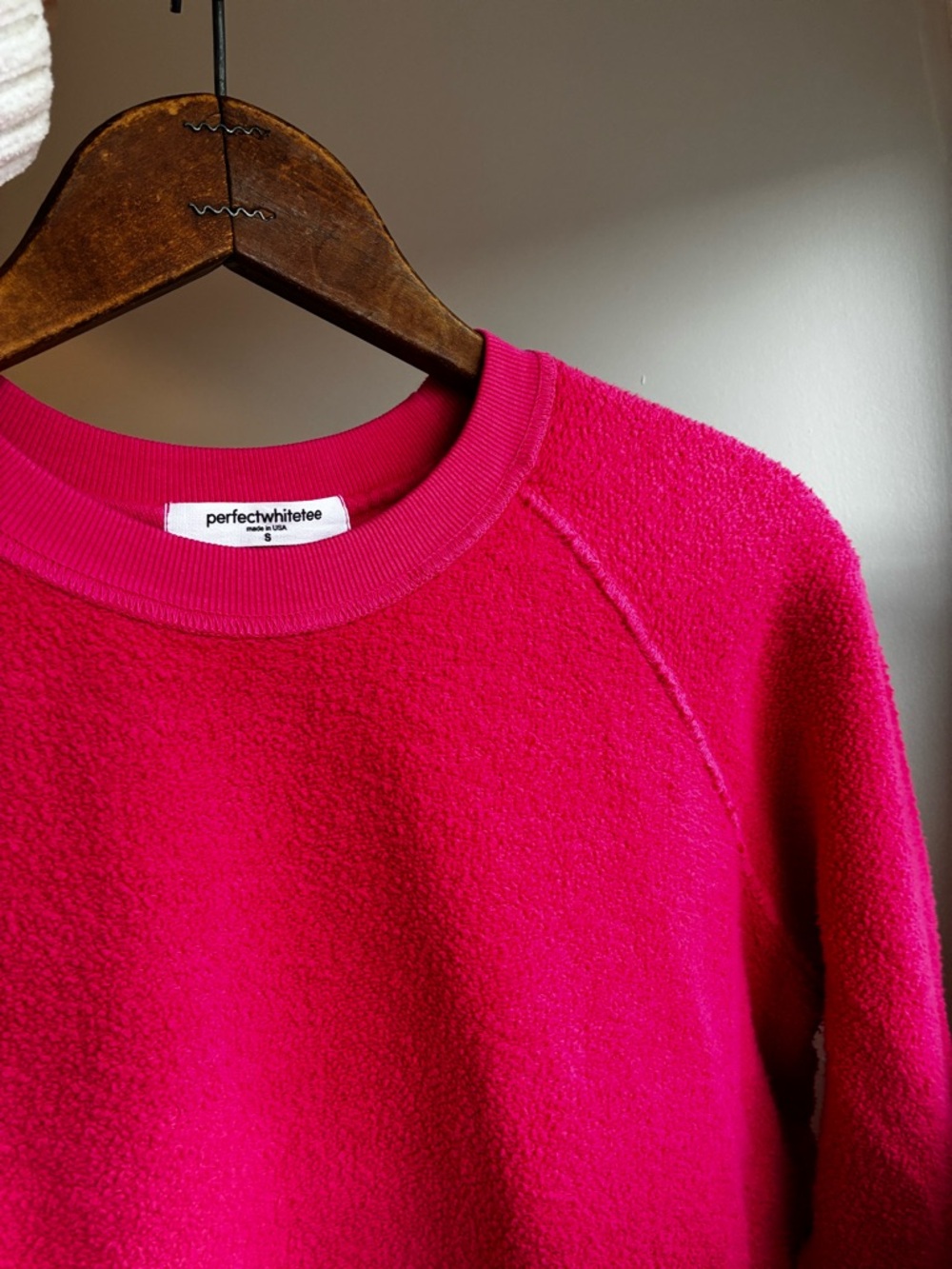 Perfectwhitetee Ziggy Inside out Sweatshirt in Pinkbloom bright pink in Size S - Picture 7 of 14